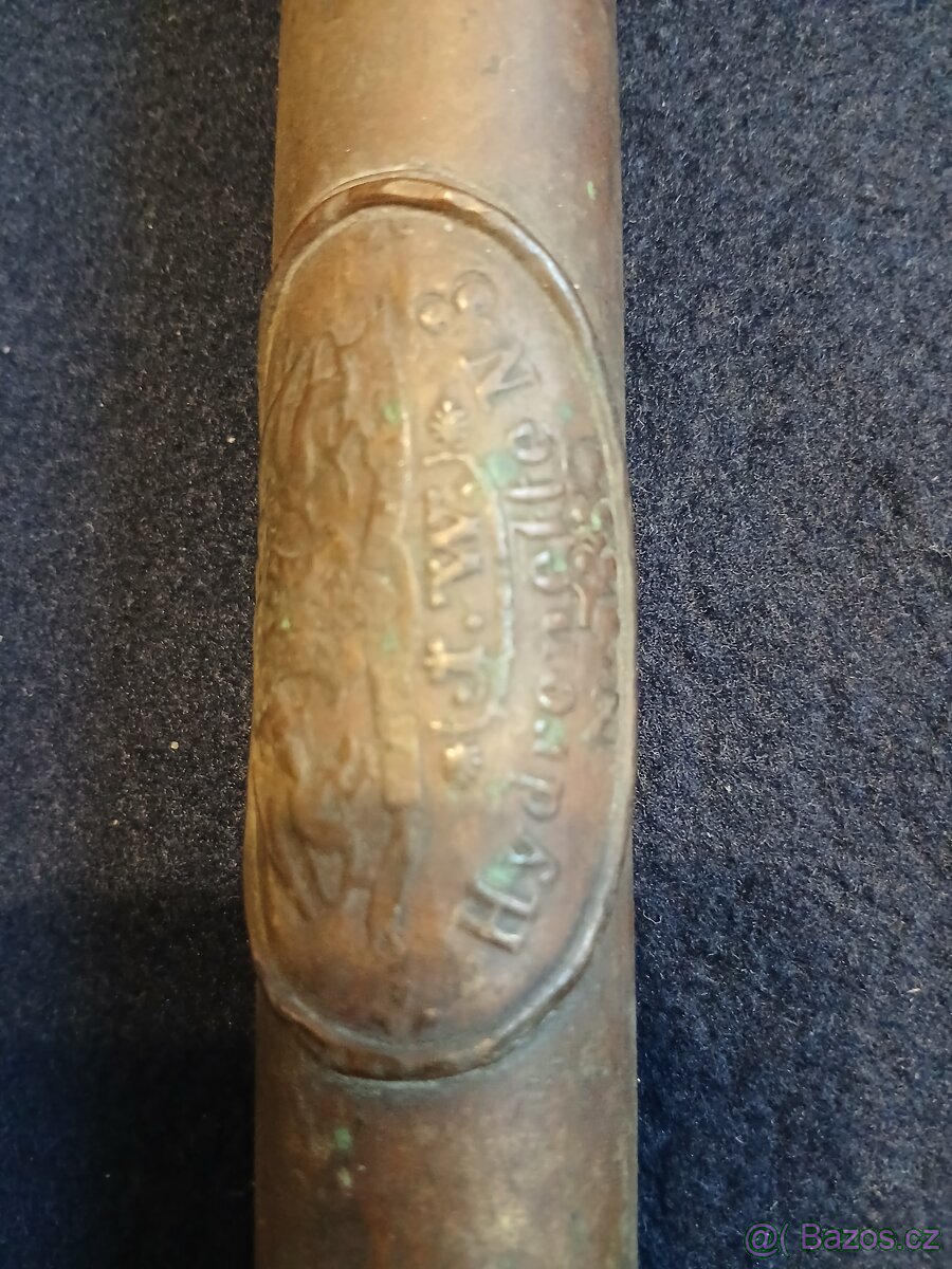 Hasičská mosazná proudnice.cca rok 1880 - 6