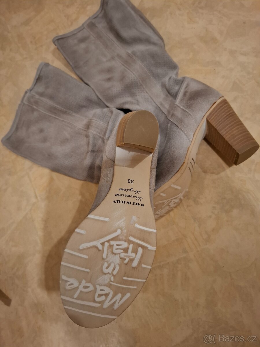 Kozačky s třásněmi úplně nové vel. 38 a Italské kozačky nové - 6