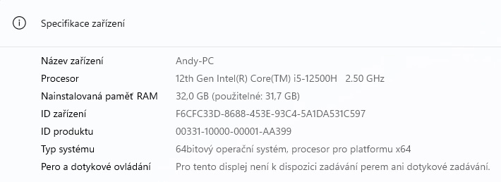 Prodám herní notebook Gigabyte G5 KF - 6