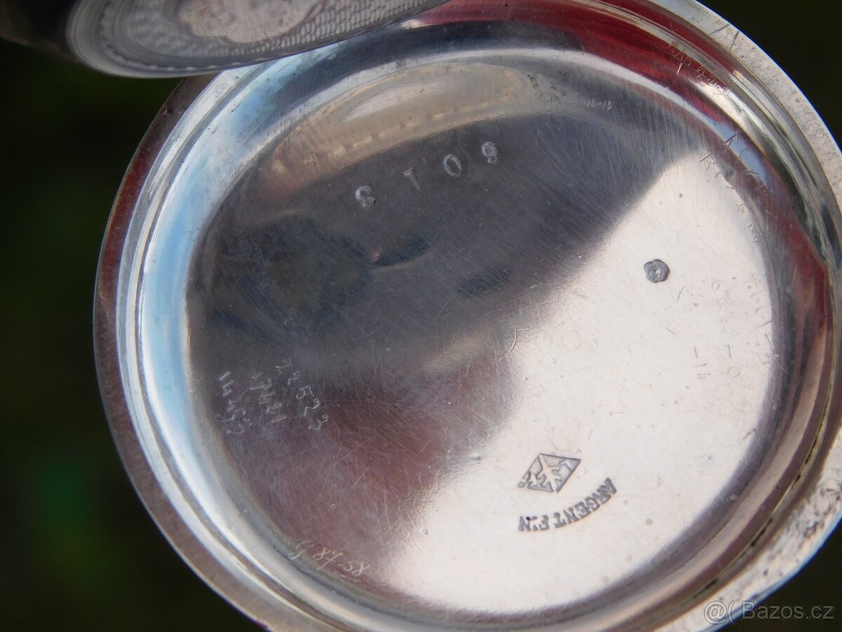 Starožitné stříbrné kapesní hodinky - klíčovky - 6