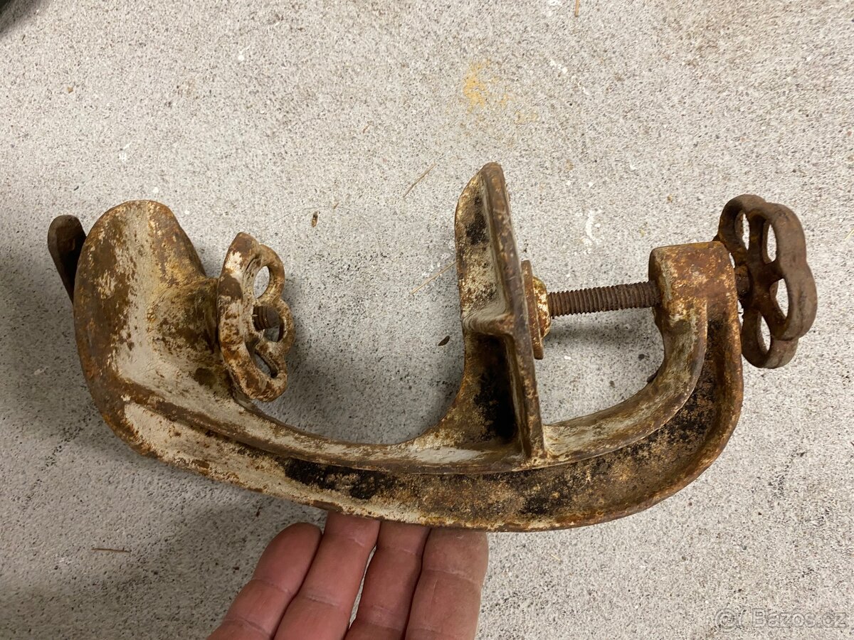 Starožitná nahřívací žehlička rukávník vařič - 6