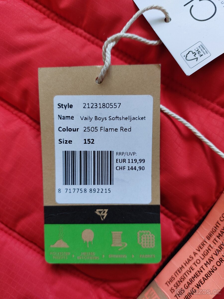 Nová chlapecká červená zimní lyžařská bunda Brunotti,146-152 - 6