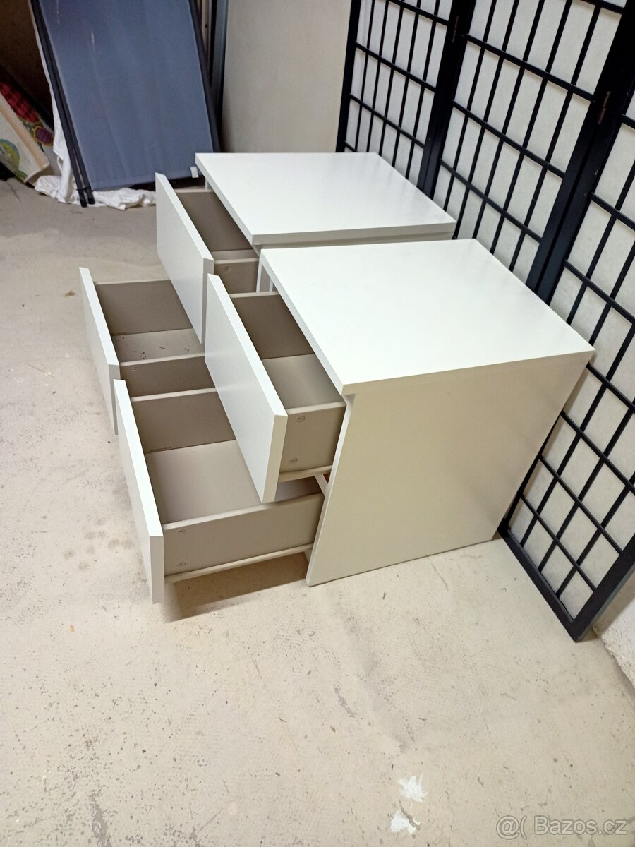 Prodám 2 x hezké noční stolky IKEA MALM. - 6
