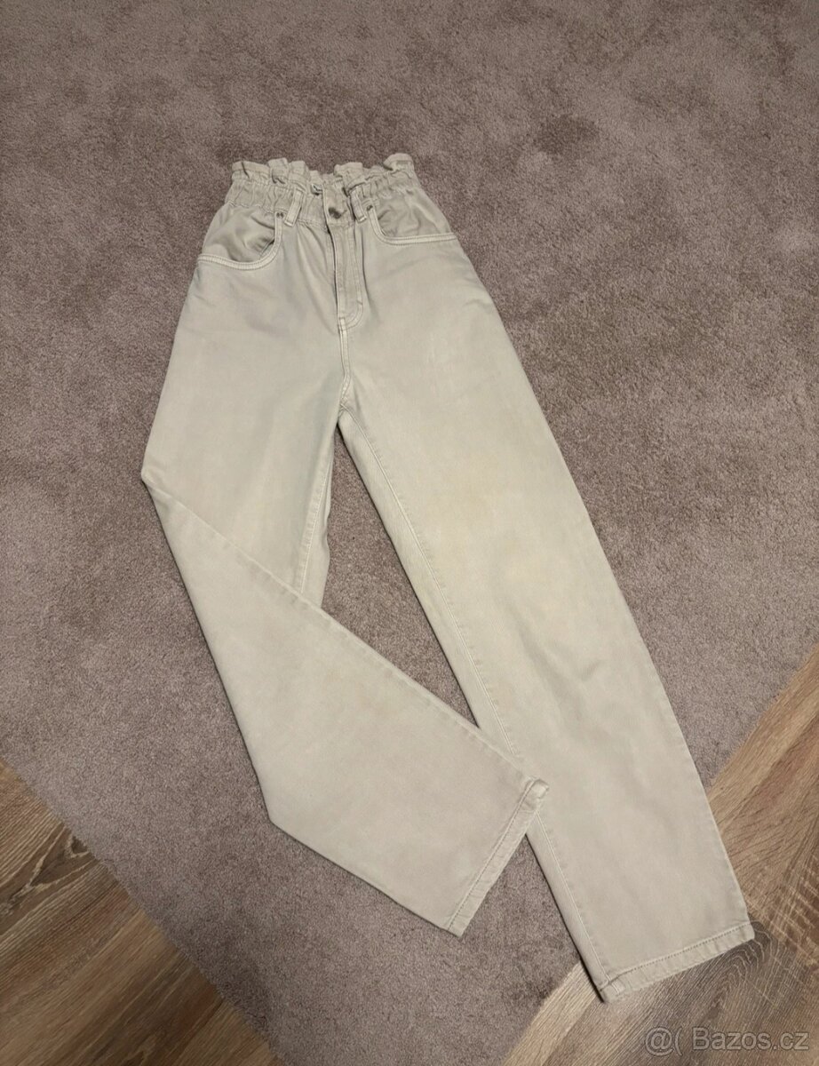 Béžové džíny/ rifle zn. PULL &BEAR a halenka - 6