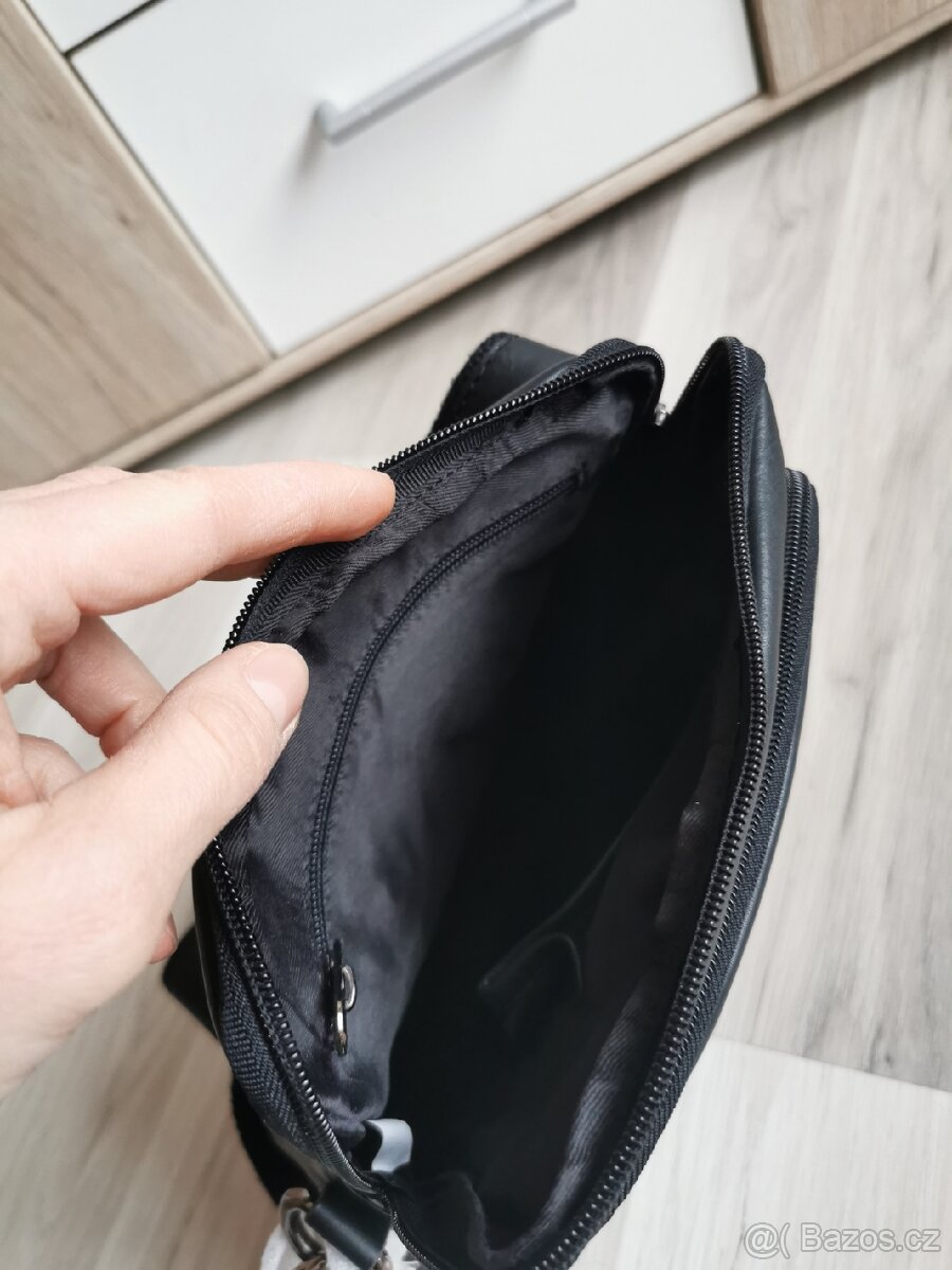 Pánská kožená taška přes rameno SendiDesign Bente černá - 6
