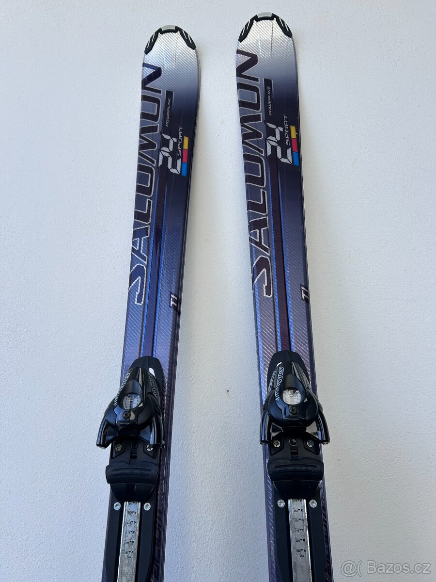 Pánské lyže značky Salamon, lyžáky, hůlky, přilba - 6