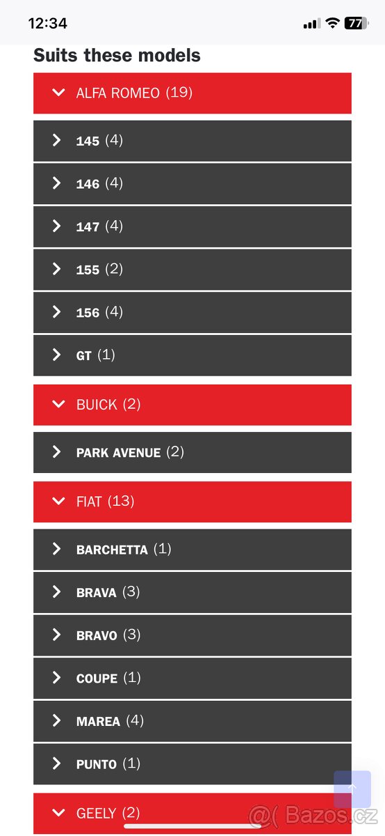 Řemeny pro stará auta Alfa R. FIAT Audi MB Opel Mazda Toyota - 6