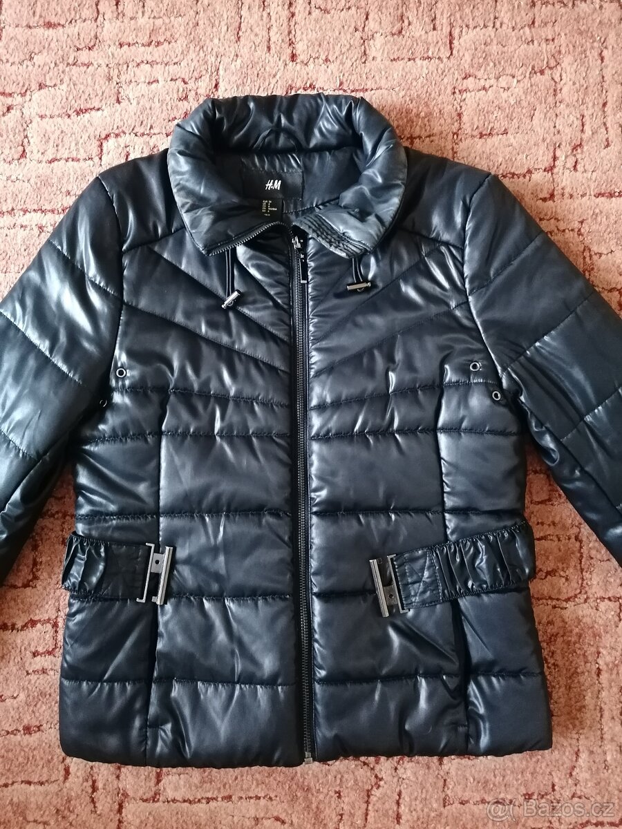 Dámská černá zimní bunda zn. H&M vel. 36 - 6