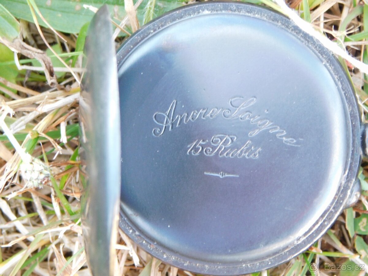 Starožitné kapesní brynýrované kapesní hodinky CHRONOMETRE - 6