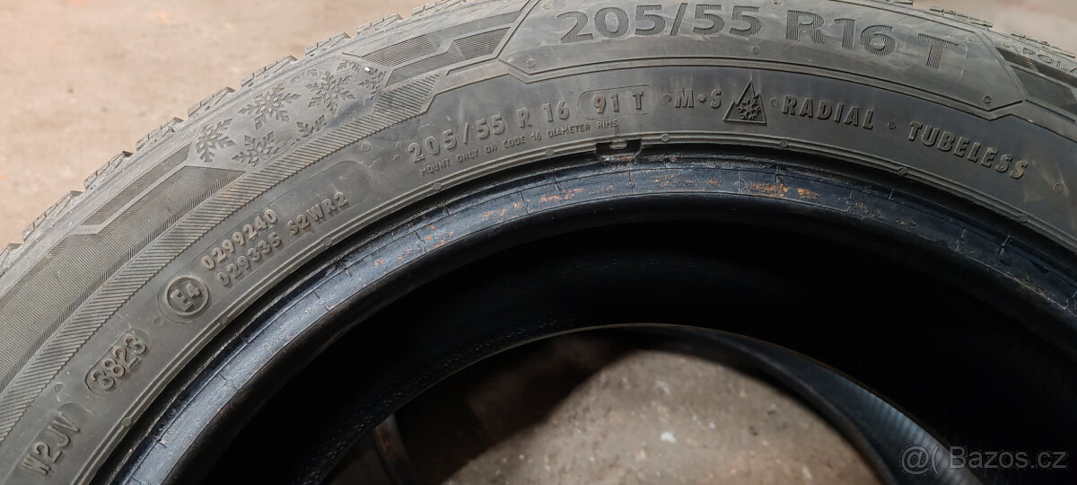 2 zimní pneumatiky BARUM 205/55R16 91T 7,00mm DOT 2023 - 6