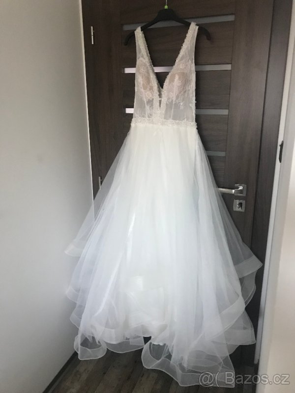 Svatební šaty na míru britská firma Hadassa vel. 36 - 40 - 6