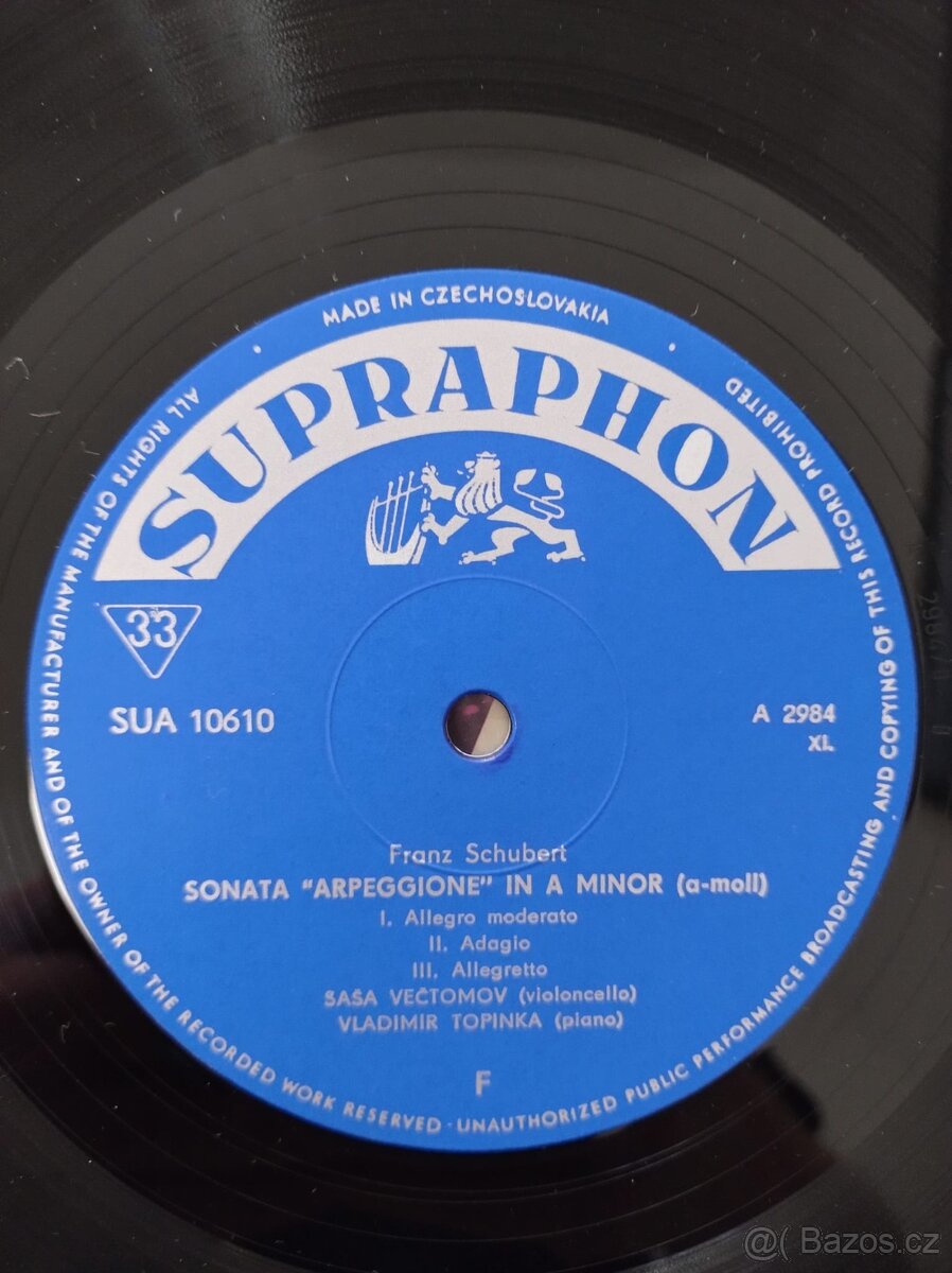 LP deska – Schubert / Stravinsky (Supraphon 1964) - 6