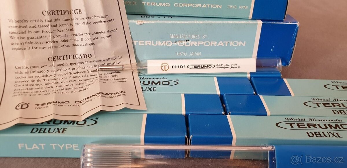 RTUŤOVÝ TEPLOMĚR NORMOVANÝ TOKYO JAPAN TERUMO DE LUXE -NOVÝ - 6