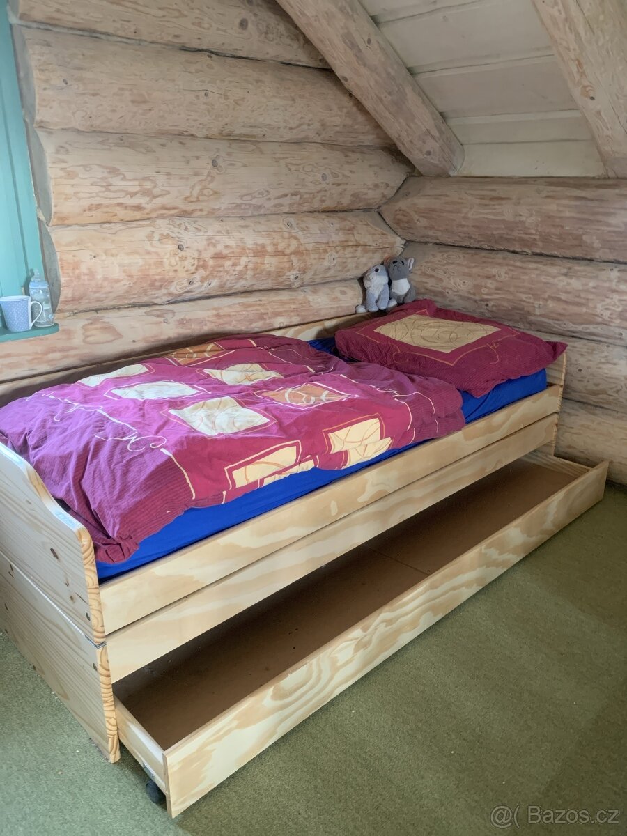 Rozkládací postel s přistýlkou pro 3 osoby - 6