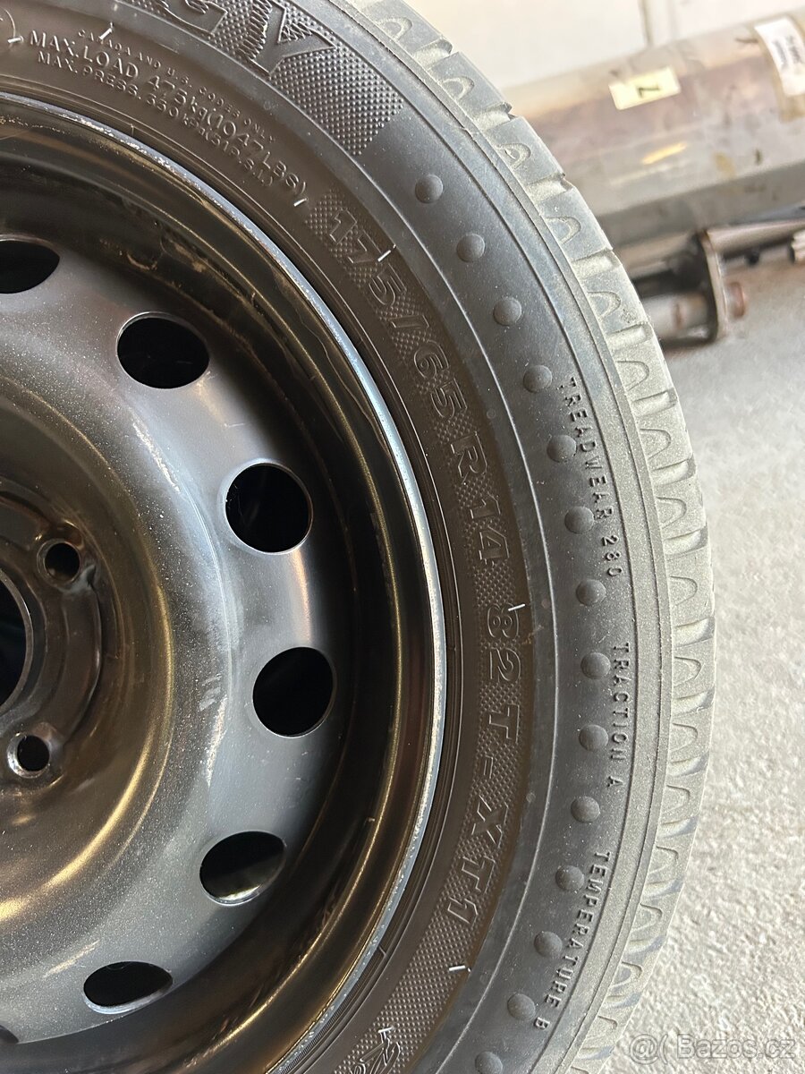 Plechové disky Peugeot 207 14” + pneu - 6