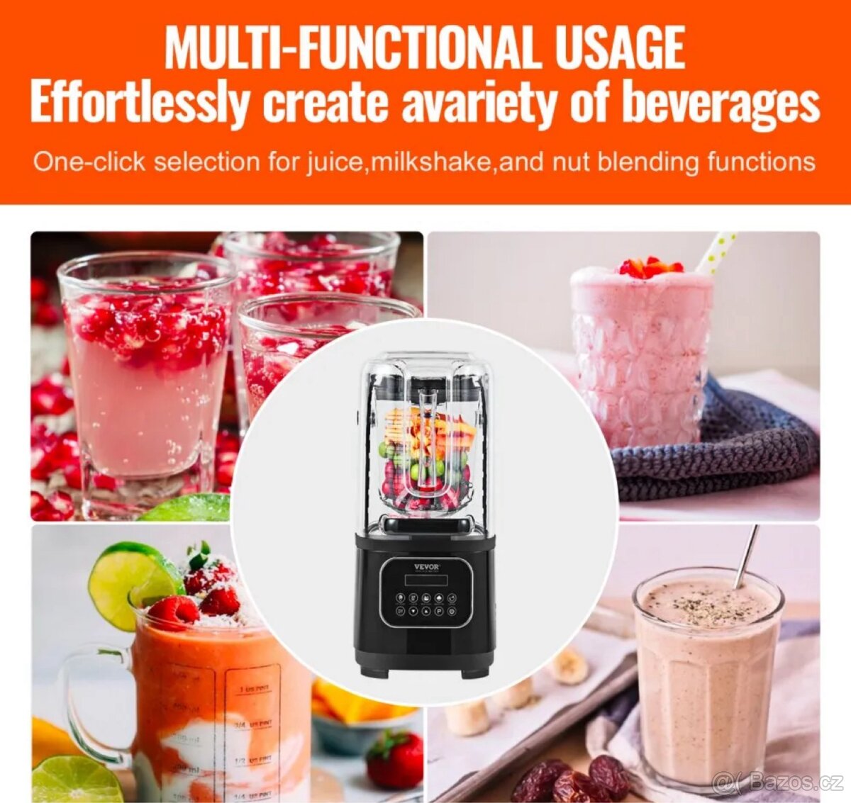 Nový Profesionální mixér VEVOR se štítem - 6