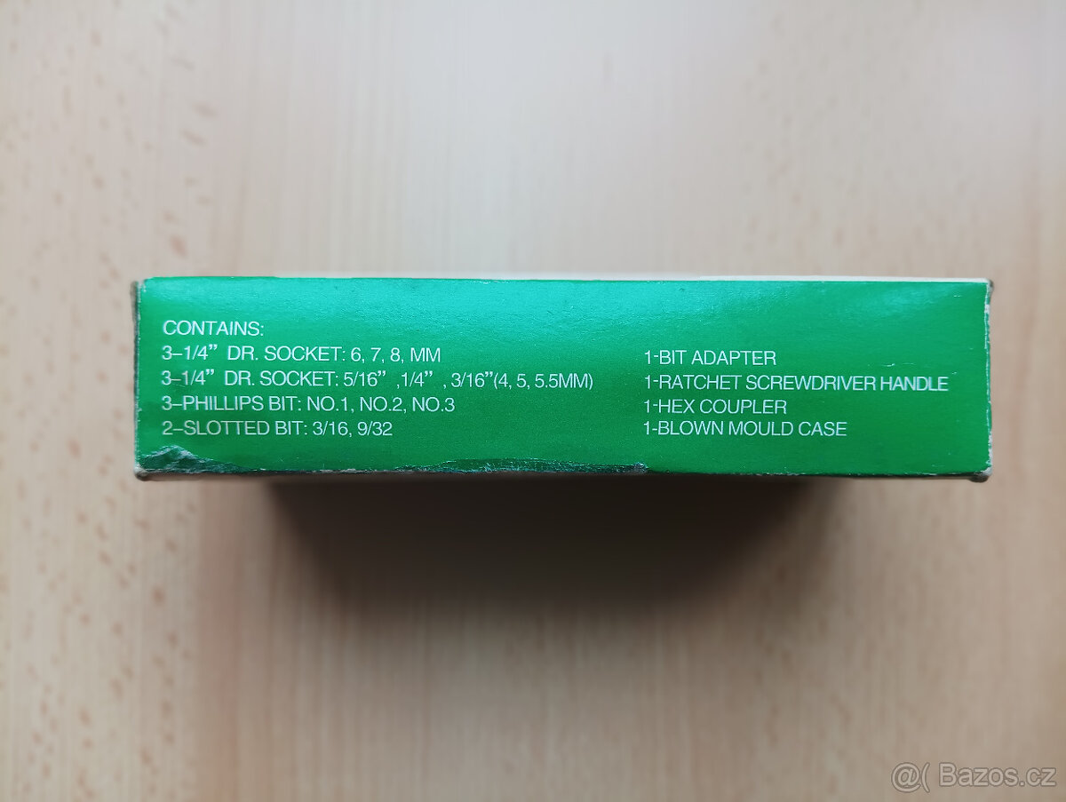 Multifunkční šroubovák s bity/sada nástrčných hlavic - 13 ks - 6