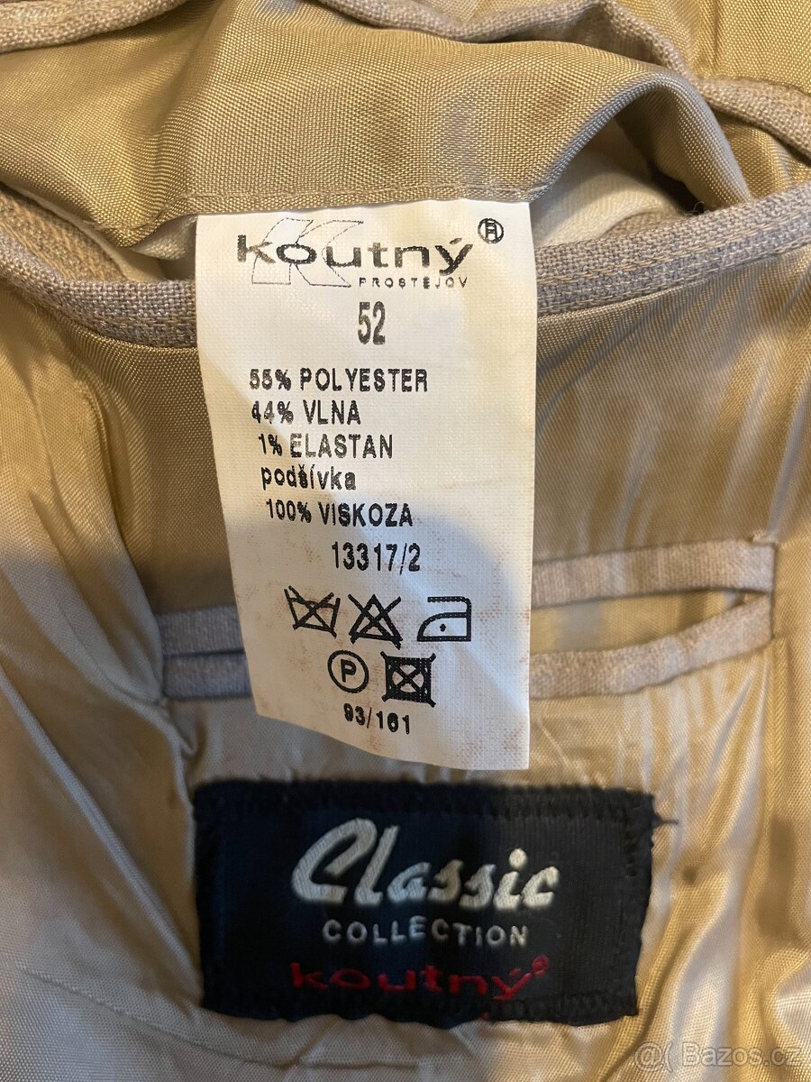 Pánský oblek Koutný, vel 52 - 6