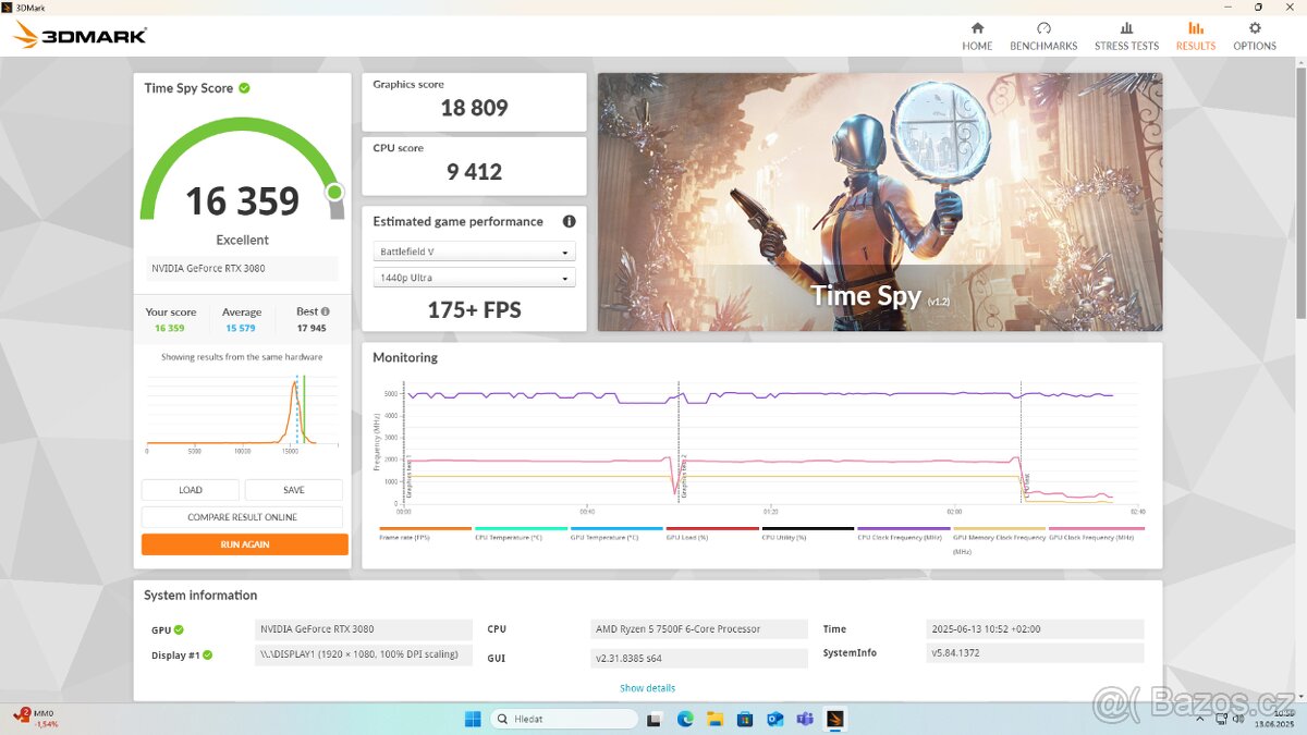 Herní PC AM5/Ryzen 5/RTX 3080/32GB RAM/1TB NVMe - 6