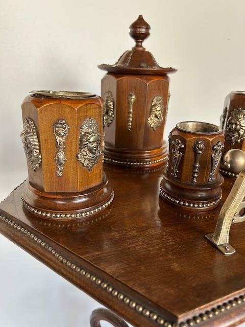 Kuřácký stolek okolo roku 1900 - originál. - 6