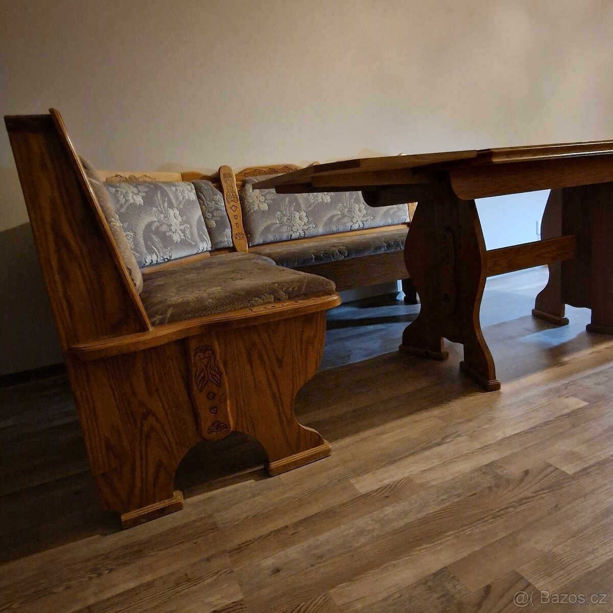 Rustik jídelní set,lavice, 2 židle - 6