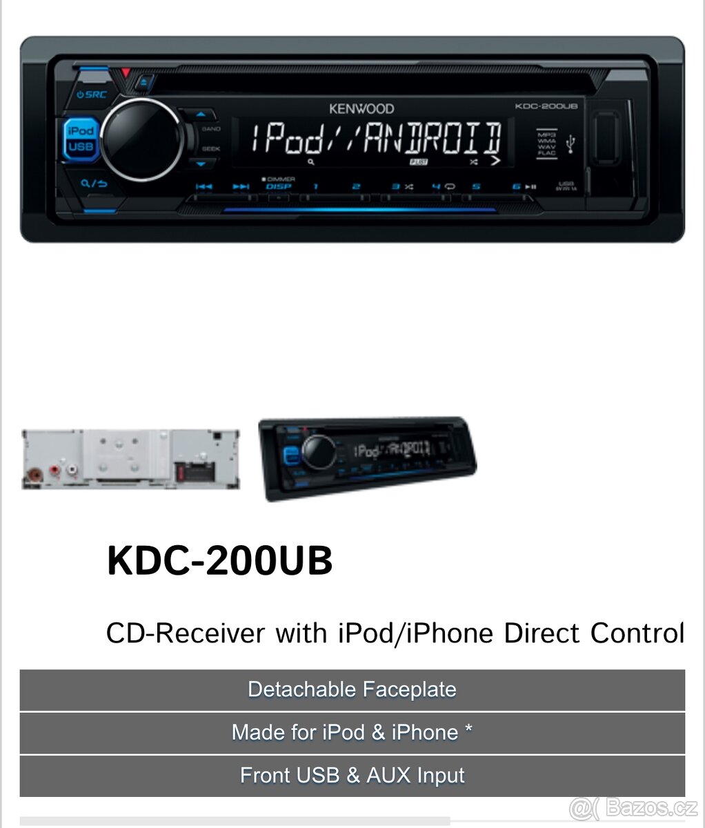 Autorádio Kenwood KDC-200UB - 6