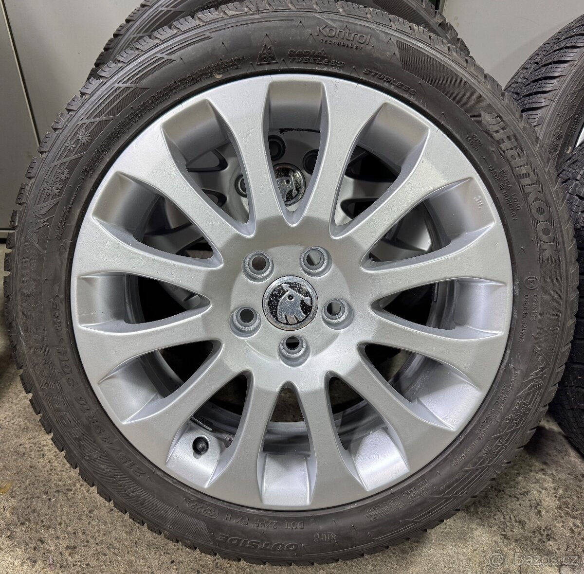 16” 5x100 originál alu kola Škoda zimni pneu - 6