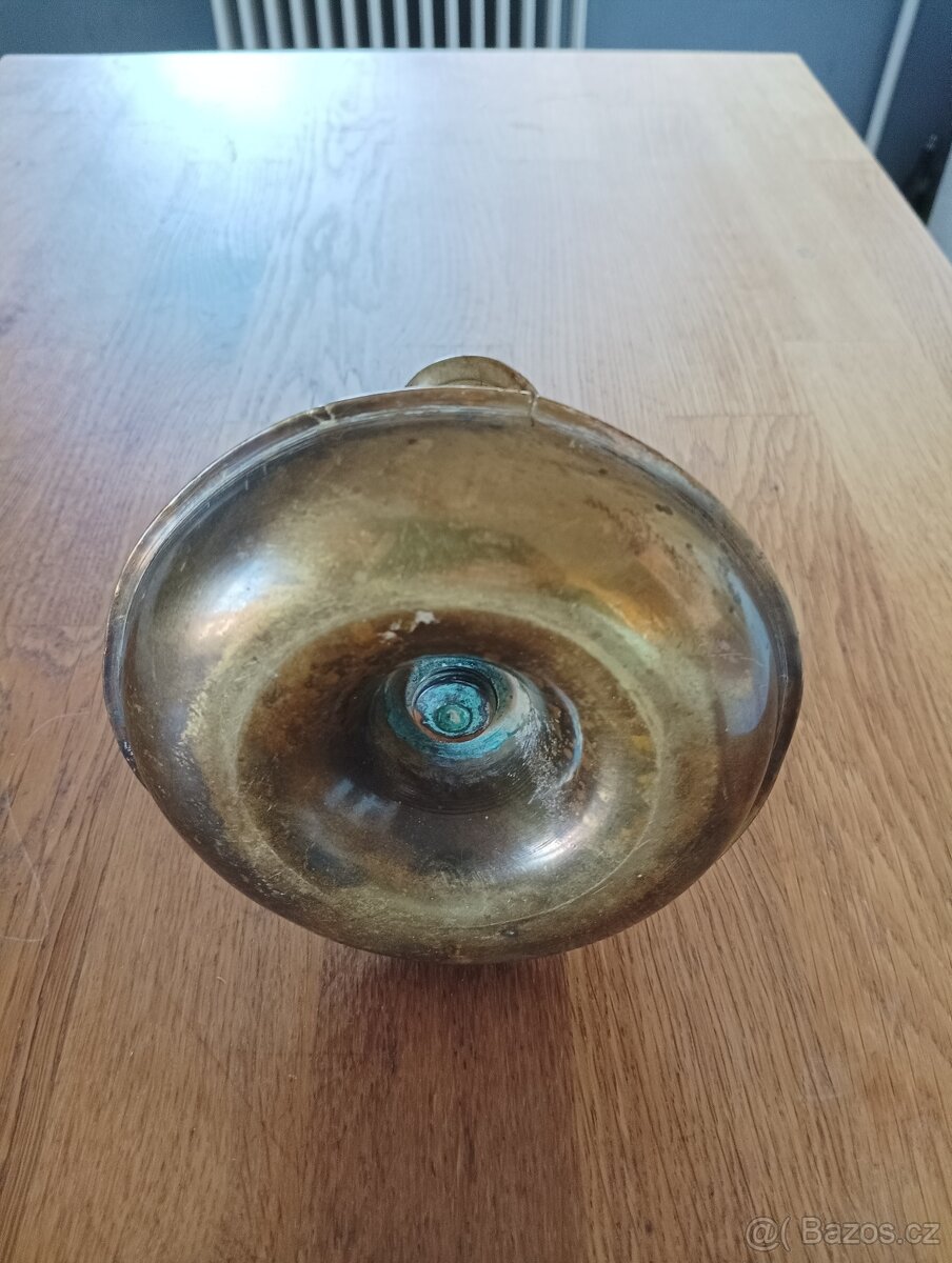 MOSAZNÝ EMPÍROVÝ SVÍCEN BIEDERMEIER 19. STOLETÍ Z FRANCIE - 6