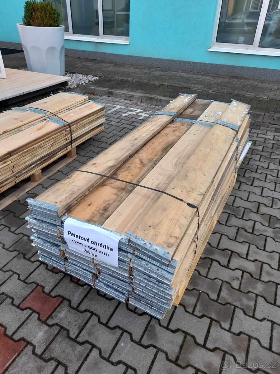 Paletové ohrádky dřevěné různé velikosti - snížení cen - 6