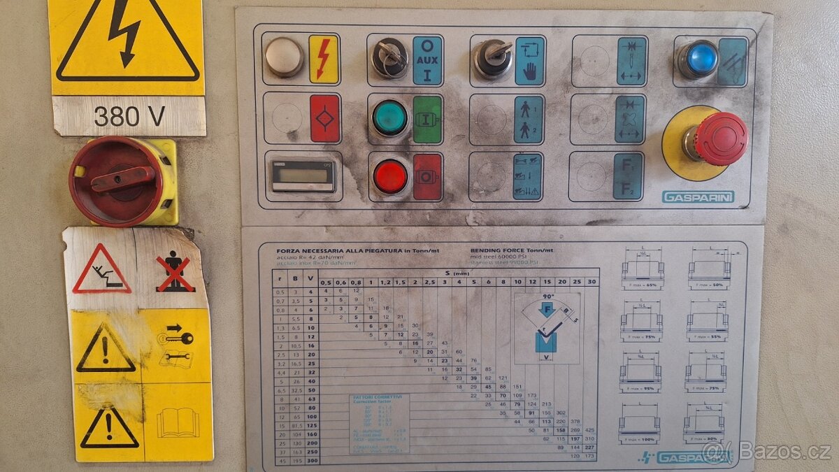 Ohraňovací lis CNC Gasparini PBS 105 - 6