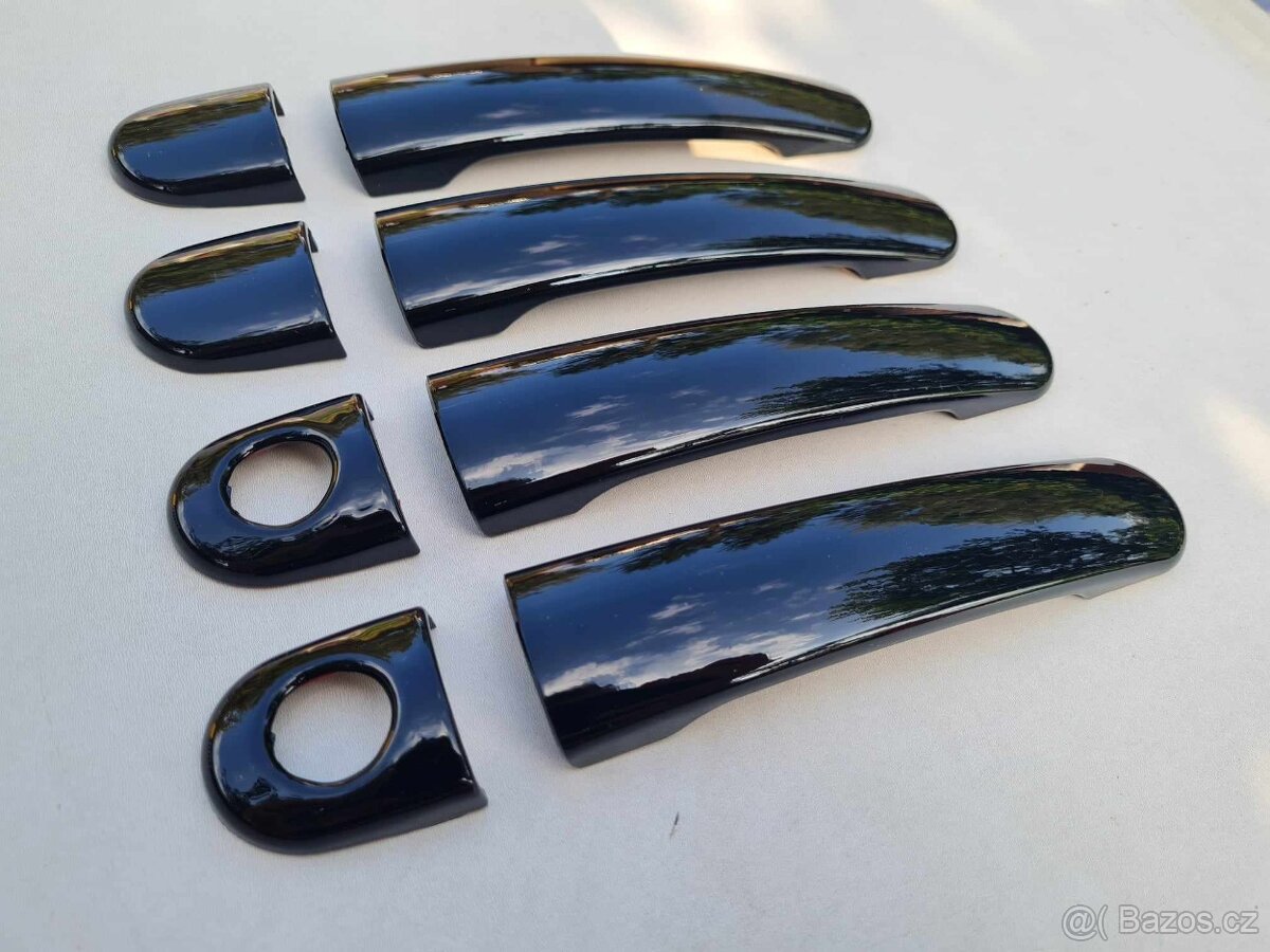 ČIERNE a KARBONOVE kľučky krytky klučiek dveri - 6