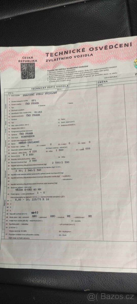 Kára za traktor s TP - 6