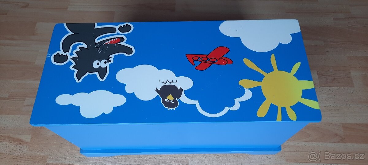Dřevěná truhla, box na hračky - 6