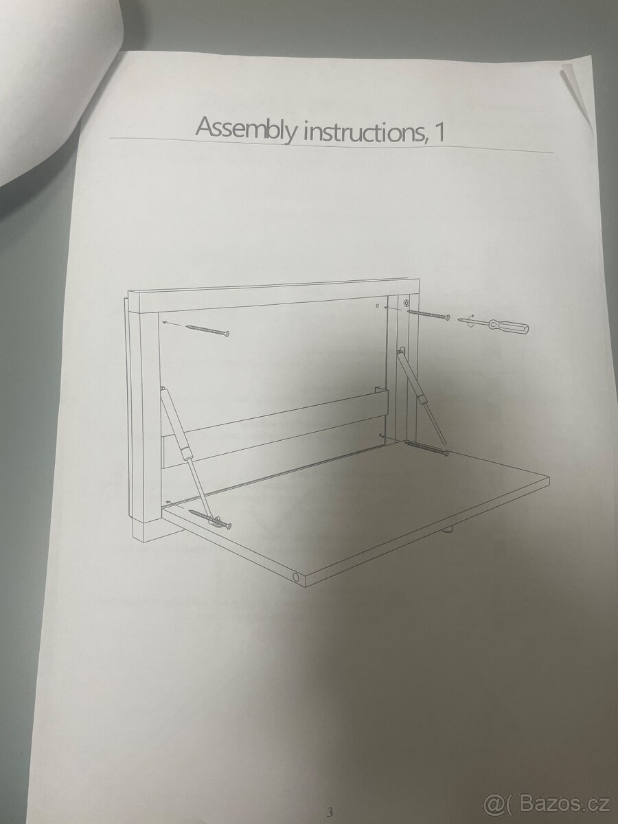 Modrý vyklápěcí stůl Woodman Banti - 6