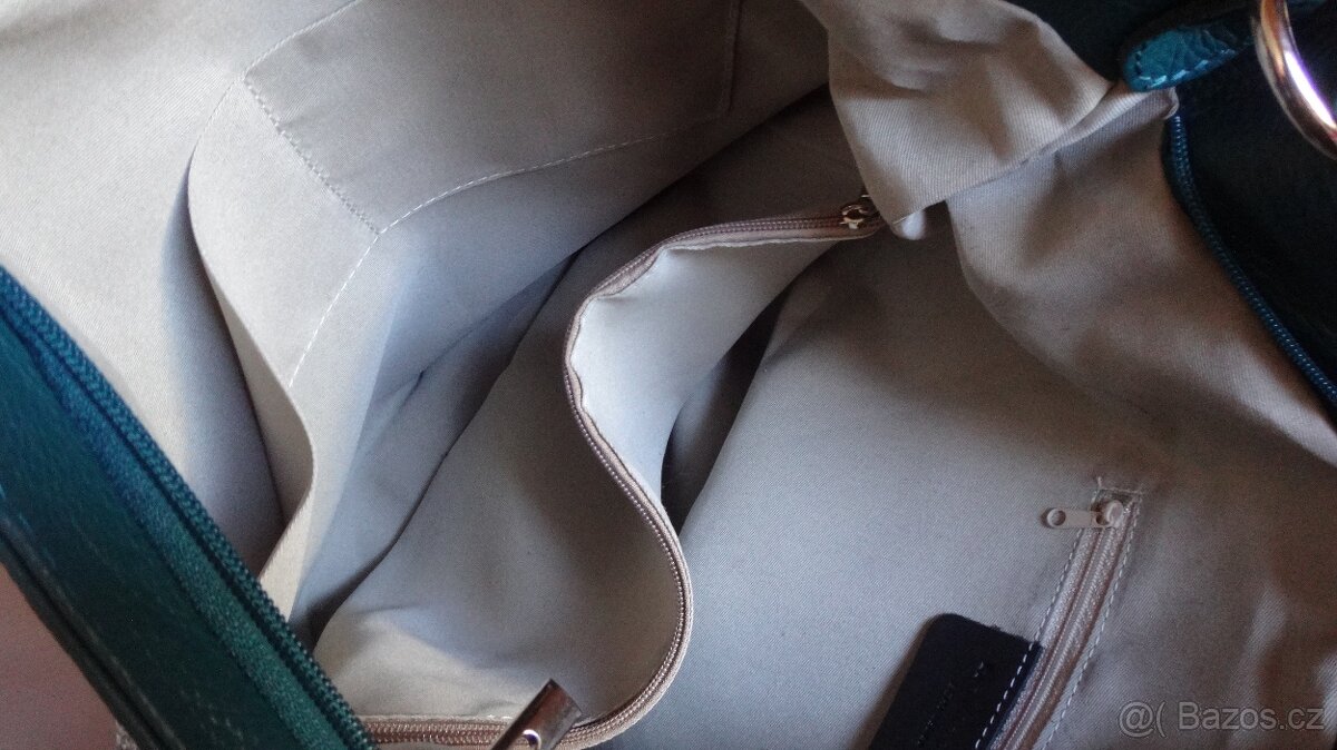 Luxusní NOVÁ velká kožená kabela HOLIBAGS - hnědá - 6