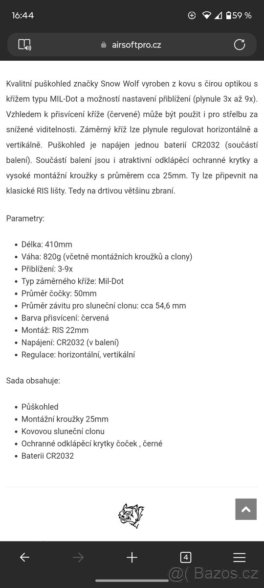 Airsoft sniper McMillan M40A3 - Sportline + optika - 6