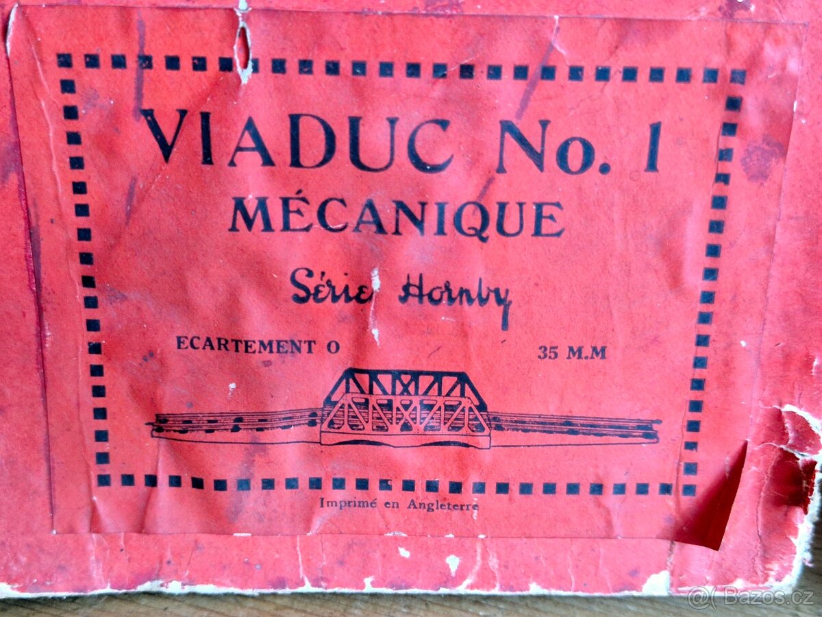 Vláčky - viadukt, Hornby, No1, Francie, 1930, pro rozchod 0 - 6