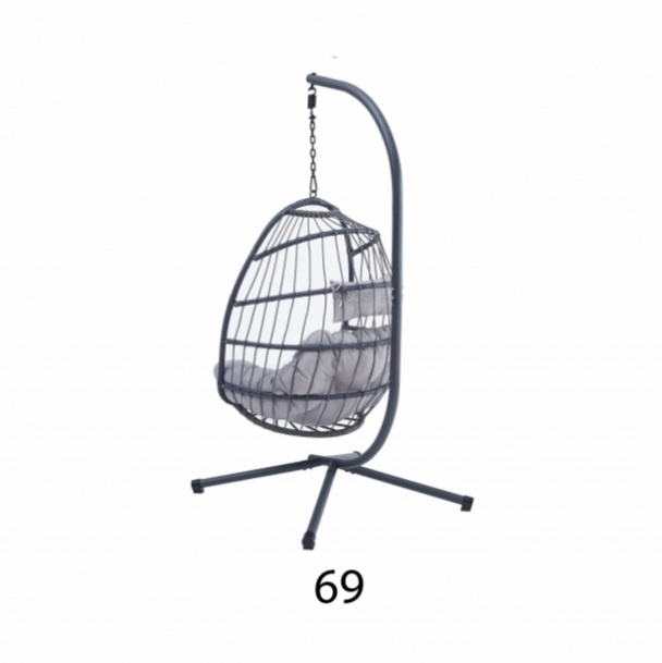Závěsné křeslo (houpačka) šedá barva - 6