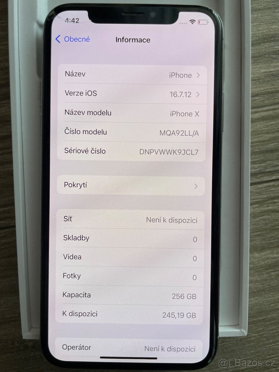 IPhone X 256gb bílý - 6