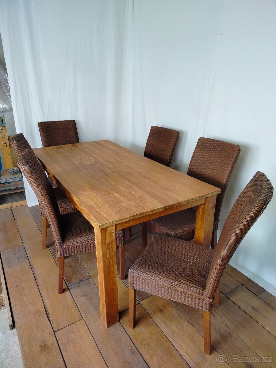 Jídelní židle ratanové - 6