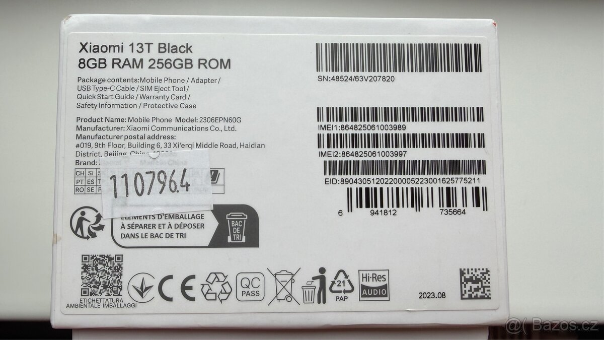 Xiaomi 13t 8GB/256GB černá barva - 6