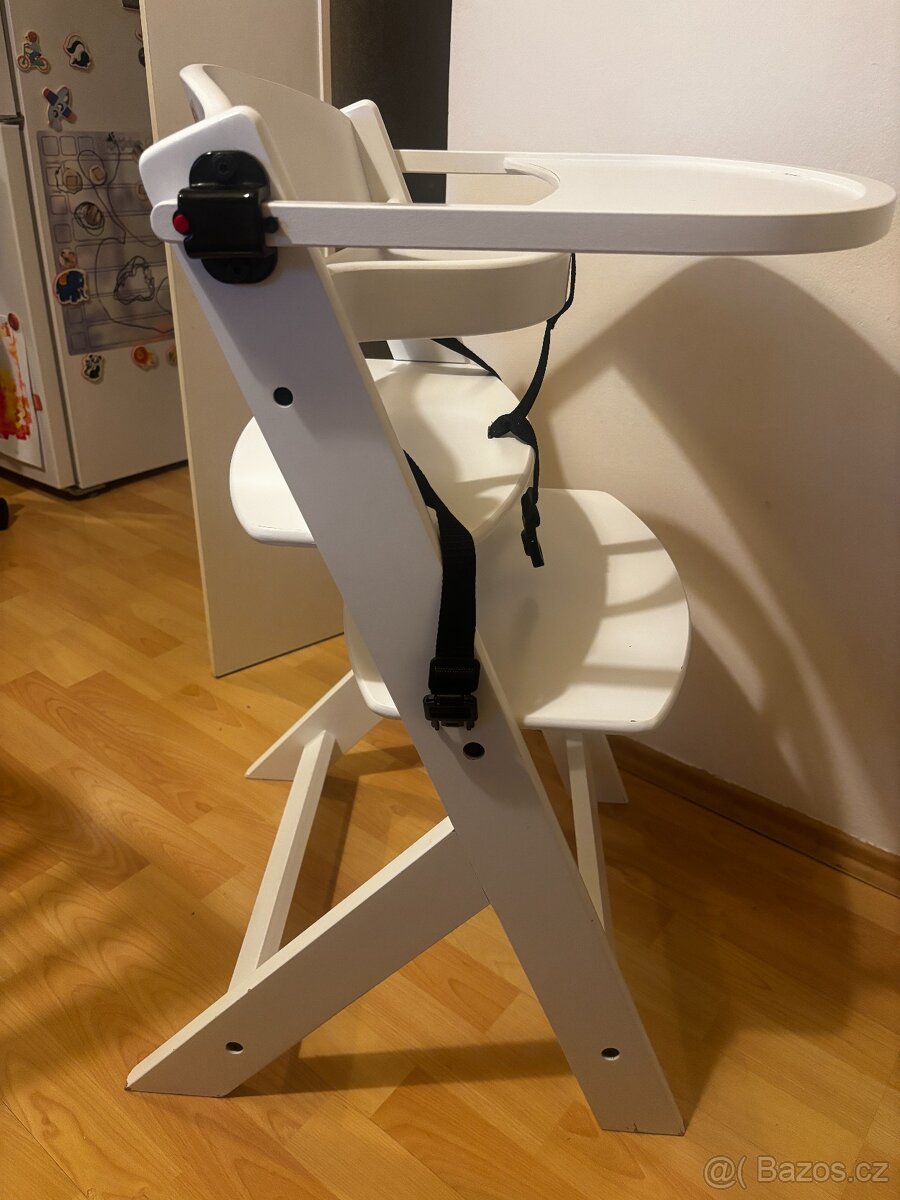 ZDARMA - Kinderkraft jídelní židlička, bílá - 6