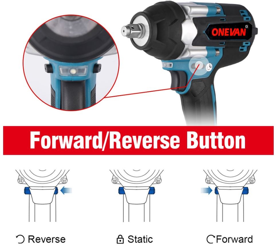 Rázový utahovák 800Nm pro Makitu 18V - skladem - 6