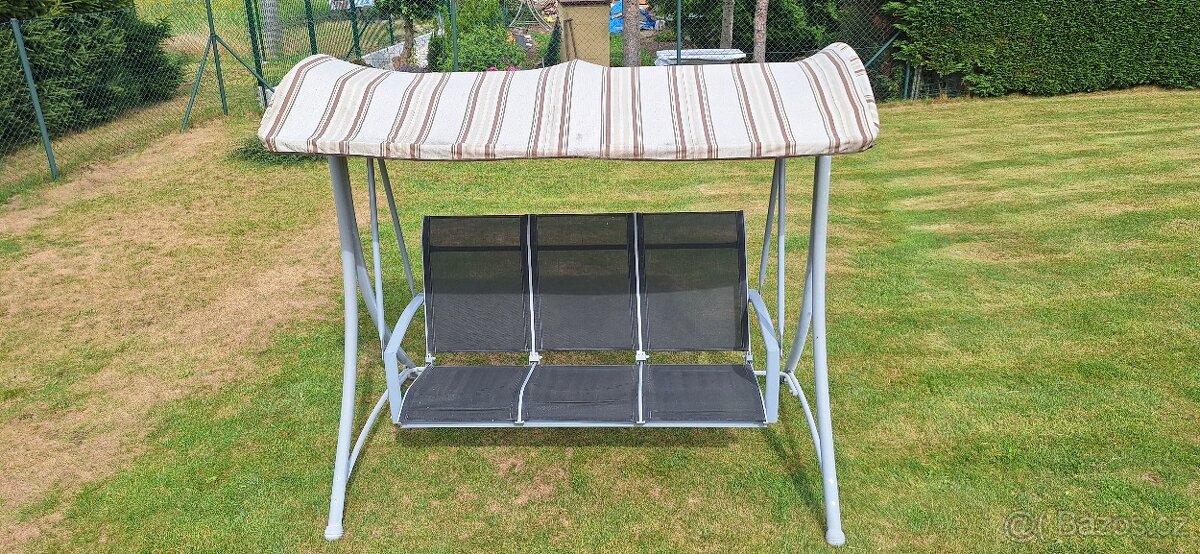 Zahradní houpačka - lavice Hollywood šedá - 6