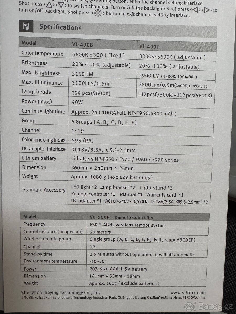 viltrox vl-400 studiová světla - 6