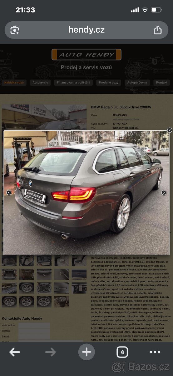 Prodám BMW 535 d xDrive 230kW Max. výbava - 6