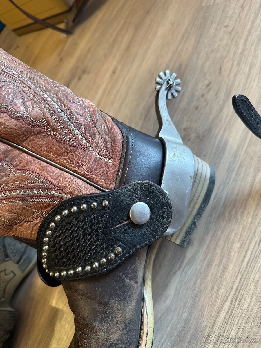 Westernové ostruhy s řemínky - 6
