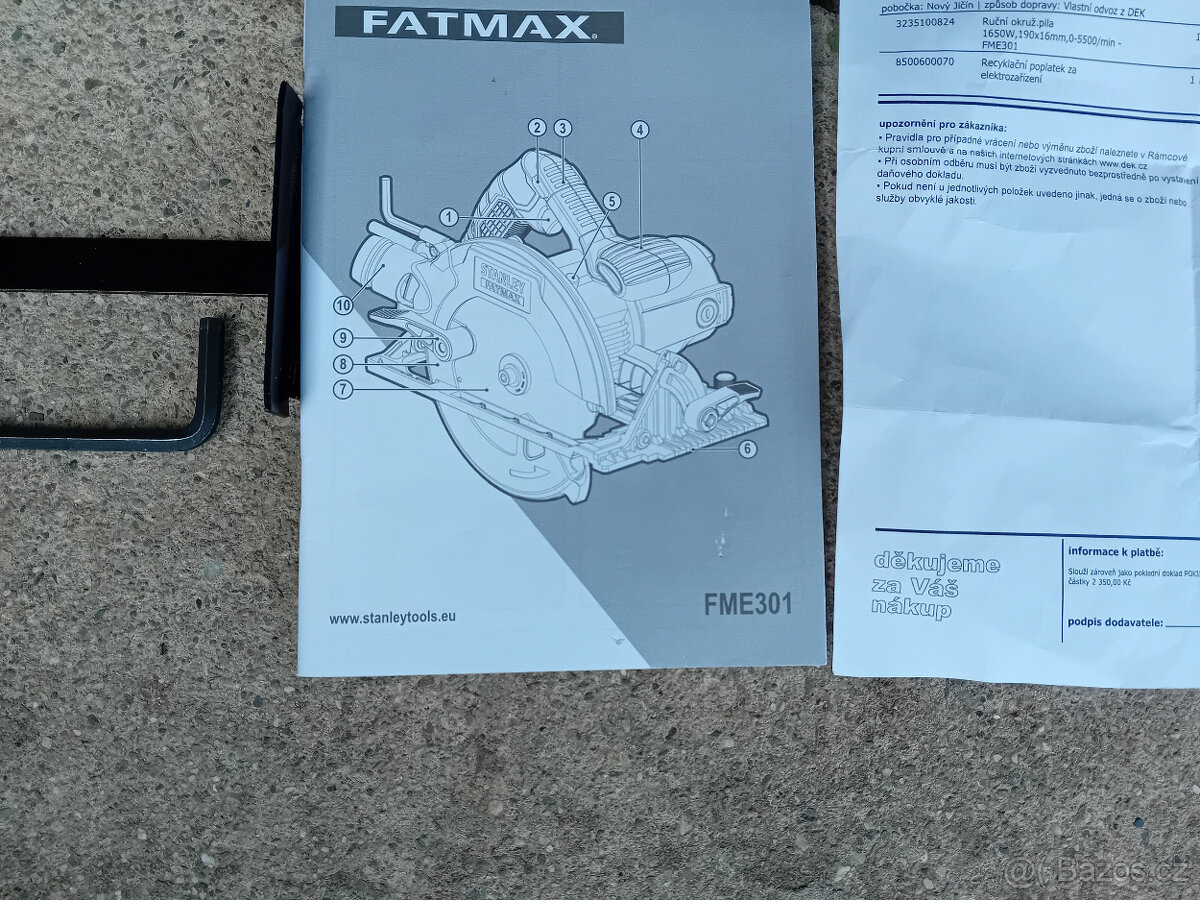kotoučová pila Stanley-1650W, 190mm, záruka 2/2007 - 6