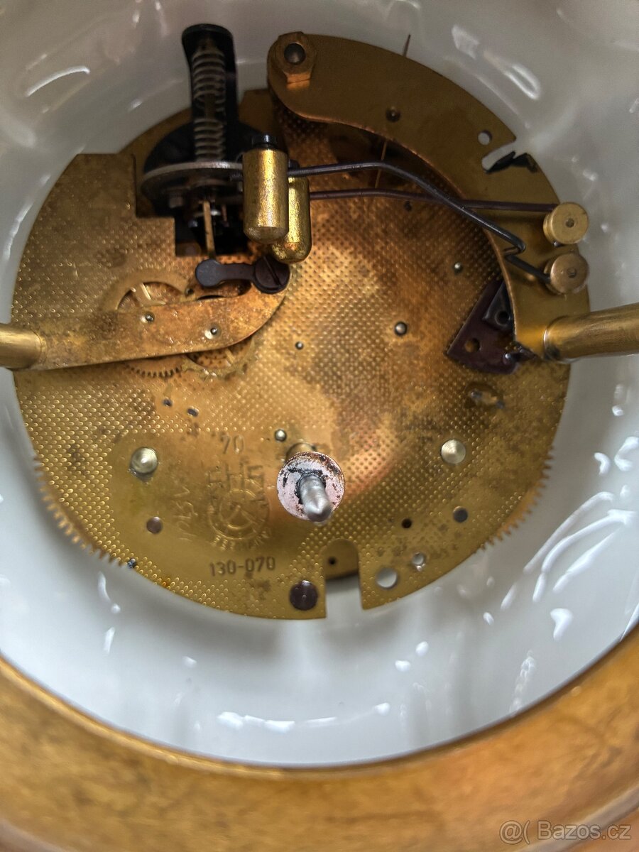 Porcelánové krbové hodiny NĚMECKO - 6