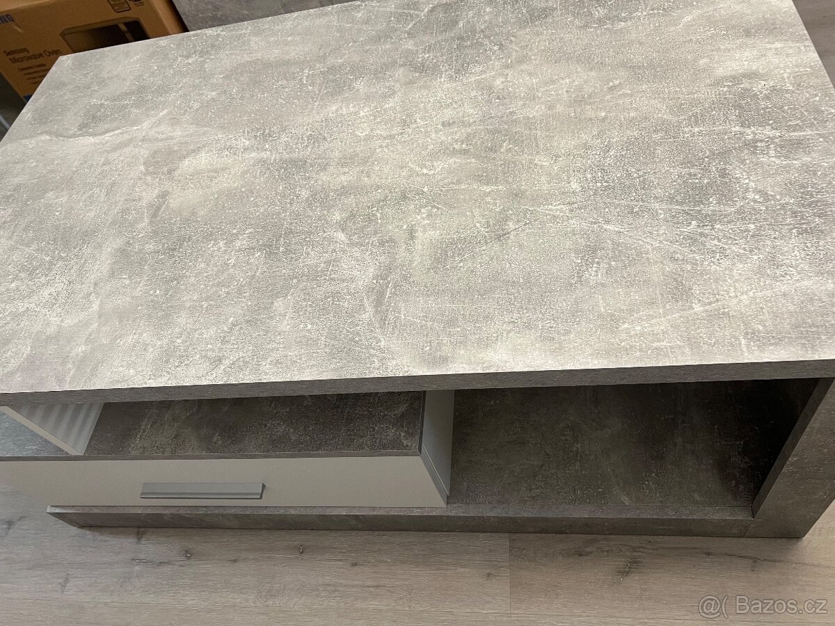 Konferenční stolek IGUAN - beton/bíla - 6